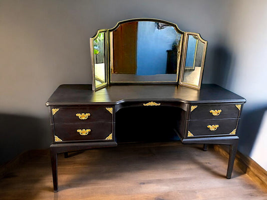 Black/Gold Dressing Table